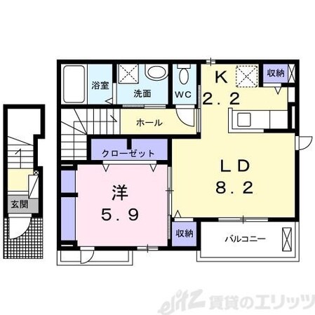 レヴール松ヶ丘の物件間取画像